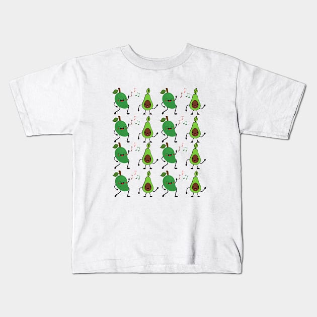 Avocado Pattern Kids T-Shirt by PatternCreators